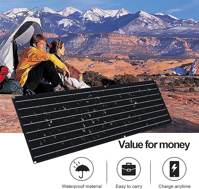 1200 Watt Flexible Solar Panel for RV, 2 × 600 Watt 12 Volt Solar Power Panel Kit with 40A Solar Charge Controller & Inverter Monocrystalline Solar Panels for Camping Off Grid Battery Charging Boat