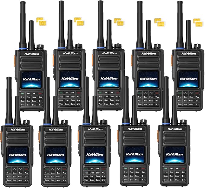 (Lifetime Free) Rapid Dual-Mode GPS Global Unlimited Range Walkie Talkies Long Range Two Way Radio with 4G LTE PoC & UHF PTT, Encrypted Calls, IP68 Waterproof for Outdoor, Logistics & Emergency