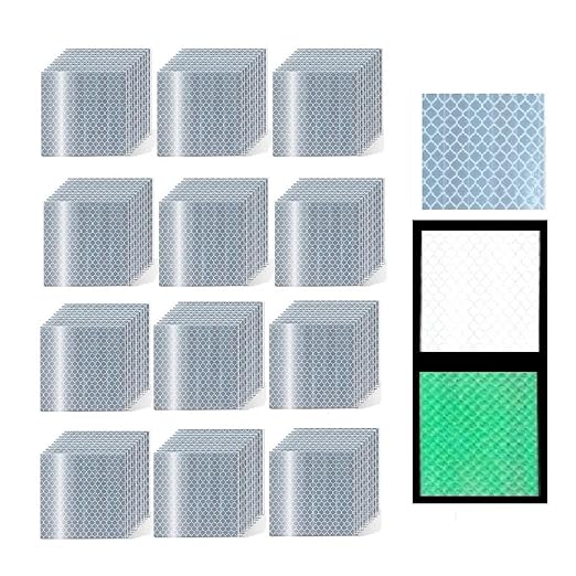 Glow in The Dark Reflective Stickers 3 inch X 3 inch for Car, High Visibility Warning Safety Reflective Strips (120 Pcs)
