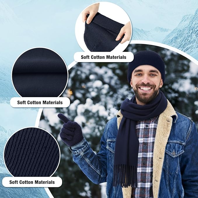 Unittype 300 Pcs Winter Homeless Care Supplies Bulk - Beanies Caps Gloves Scarves Set for Community Charity Church Donation