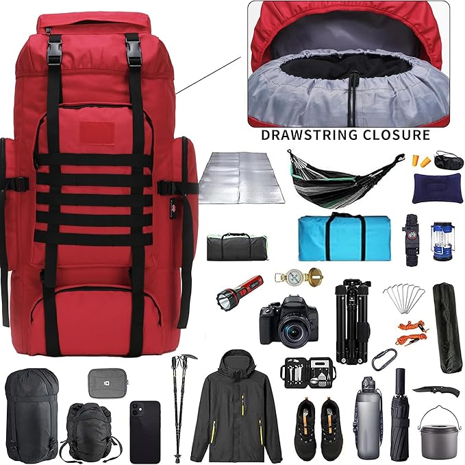 Hiking Backpack for Men 70L/100L Camping Backpack Military Rucksack Molle 3 Days Assault Pack for Climbing