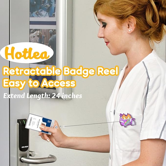 It's Fine. Everything's Freakin Fine Badge Reel with Alligator Clip Funny ID Badge Holders Cute RN LPN CNA MA PCT Badge Buddy Nursing Medical Students Nurse Accessories for Work