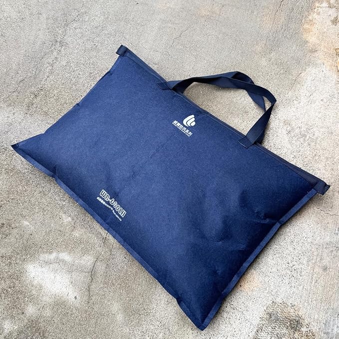 WEIBAO Standard Tech Sandbag with Handles - 5 Pack (24" x 16"), Dark Blue | WB-600LH-A | Water-Activated Flood Barriers, Sandless Sandbags, Absorbent Water Blocker