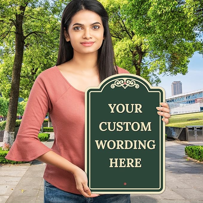 Custom Indoor/Outdoor Decorative Sign,Custom Personalized Green Sign, 12x18 Inches, ACM, Fade Resistant, Made in USA