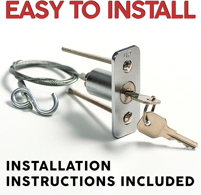 Emergency Release Lock Kit, Universal Garage Door Emergency Release Lock Kit, Garage Door Opener Quick Release Lock Disconnect Key Lock