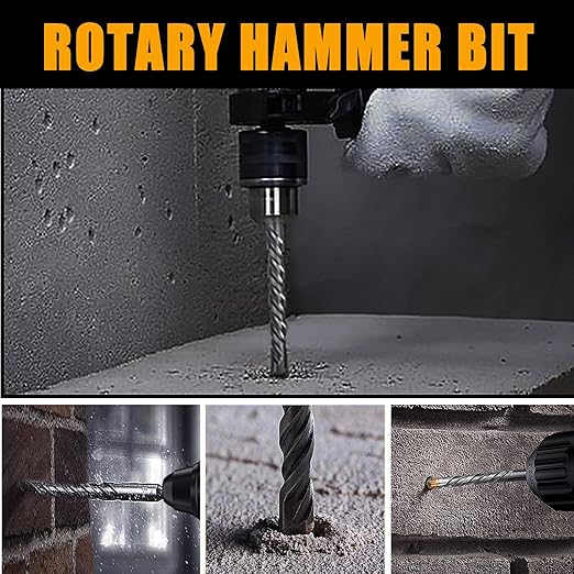 7/8 in x 8-1/4 in (22 x 210mm) SDS Plus Rotary Hammer Drill Bit, Concrete Drill Bit,Masonry Drill Bit for Concrete, Brick and Cement (Length : 210mm / 8-1/4 inch, 7/8 inch （ 22mm)