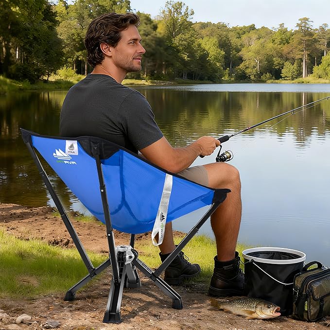 Camping Chair for Outdoor Use — Stable Folding Design, Reliable Support, Anti-Slip Feet, Portable Chair for Camping, Fishing & Beach