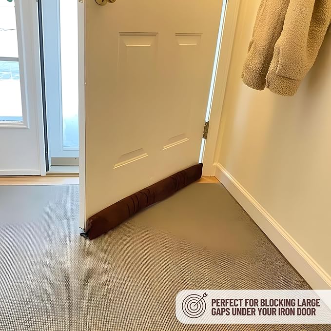Evelots Magnetic Metal Door Draft Stopper -Extra Strong Magnets for Steel Doors-Cold Air, Dust & Noise Blocker-Stays in Place-No Need to Bend Down-36 Inch