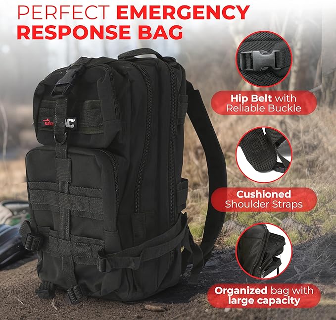 Ever Ready First Aid Disaster Relief Kit- Black