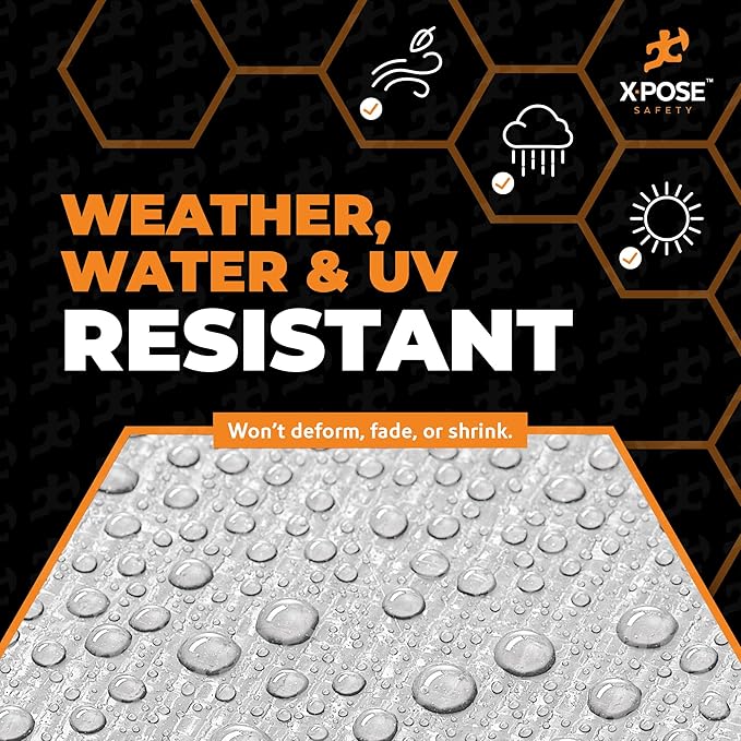 12' x 30' Super Heavy Duty 16 Mil Silver/Brown Poly Tarp Cover - Thick Waterproof, UV Resistant, Rip and Tear Proof Tarpaulin with Grommets and Reinforced Edges - by Xpose Safety