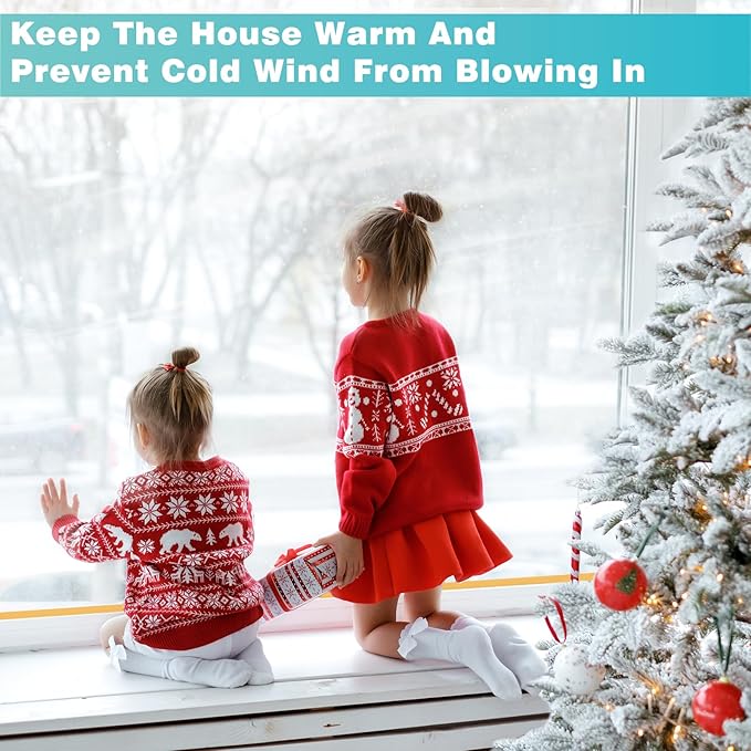 87'' x 394'' Window Insulation Kit, Window Insulation for Winter, POF Window Sealer for Winter, Insulates Indoor Windows Keep Warm for Weatherproofing Window Film for Winter Window Covering-1PCS