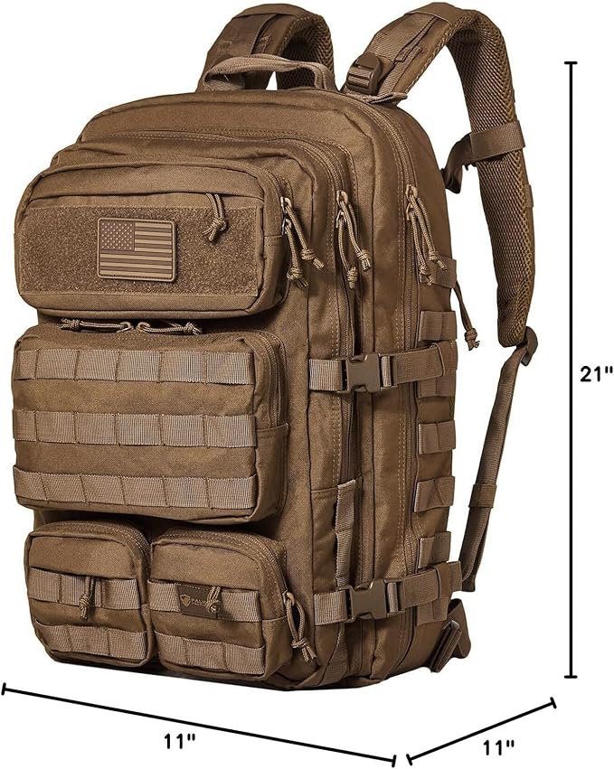 Falko Tactical Backpack for Men and Women 50L Backpack 2.4x Stronger Large Military Molle Rucksack, Bugout Backpack Outdoors