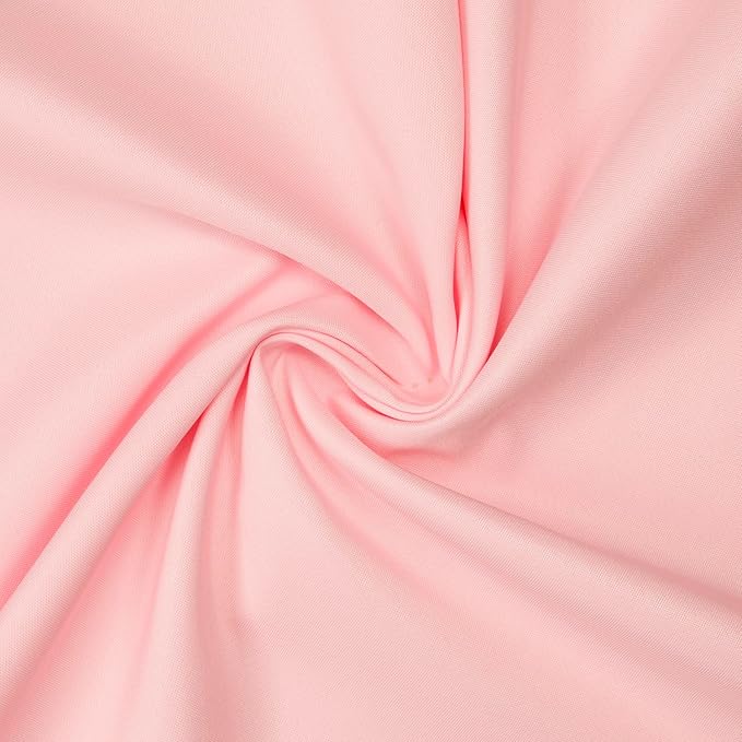 Gee Di Moda Rectangle Tablecloth - 90 x 132 Inch Pink Table Cloth for 6 Foot Tables with Floor-Length Drop - Heavy Duty Washable Fabric for Holiday Party, Dinner, Weddings & Baby Shower