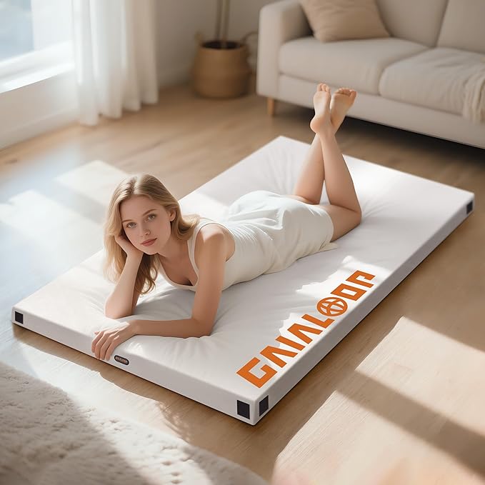 Floor Memory Foam Car Camping Bed Glamping Roll Up Futon Mattress, Japanese Floor Sleeping Mat Camp Cot Mattress Pad Travel Guest Side Sleepers [Twin XL: 80 * 38 * 3'']