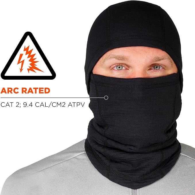 Winter Balaclava, Fire Resistant, FR Compliant-Meets ASTM F1506 & NFPA 2112, Ergodyne N-Ferno 6847