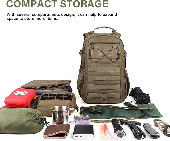 Mardingtop Military Tactical Backpack for Men 20L Molle Rucksack EDC Daypack for Hiking,Travel,Camping, Hunting