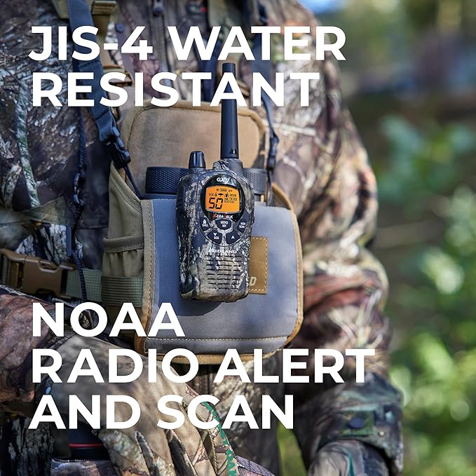 Midland GXT1050VP4 GMRS Two-Way Radio (50-Channel, Long Range, 142 Privacy Codes, SOS, NOAA, Rechargeable Nickle Battery, Mossy Oak Camo, 2-Pack)