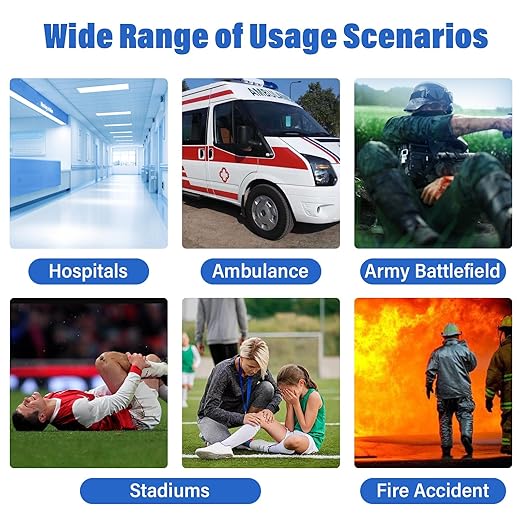 Folding Stretcher for Emergency w/Trolley 4 Wheels & Straps, Aluminum Alloy Portable Emergency Medical Stretcher for Hospital Clinic Home Sports Venues Ambulance