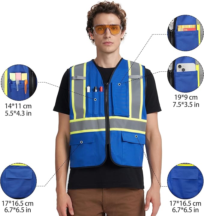 A-KSAFETY Custom High Visibility Reflective Safety Vest with logo