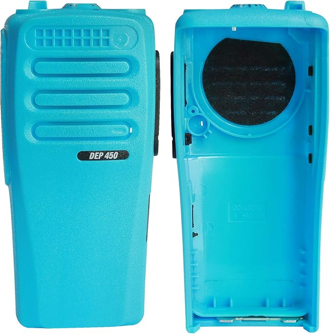 Amasu Blue 16 Channel Replacement Housing Case Compatible with CP200D with Buttons Channel PTT Button