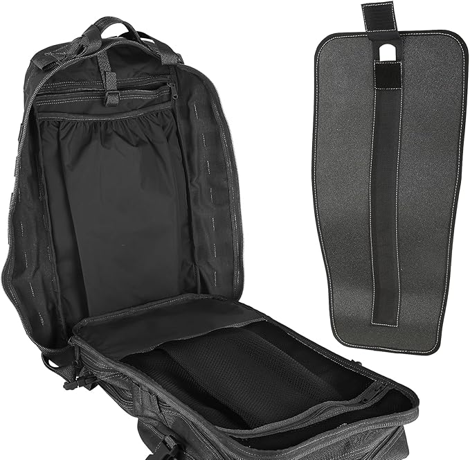 MAXPEDITION Gyrfalcon Backpack (Black) 36L Tactical Backpack with Detachable Waist Pack, MOLLE Internal Frame Rucksack, Military Survival Pack, Bug Out Bag, PT1054B