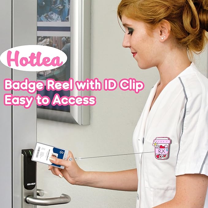 Cute Pill Box Badge Reel with Alligator Clip Funny ID Badge Holders Cute RN LPN CNA MA PCT Badge Buddy Nursing Medical Students Pharmacists Nurse Accessories for Work
