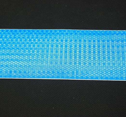 Blue Reflective Tape 3 inch Wide, Outdoor Waterproof High Visibility Warning Industrial Marking Tape, Safety Stickers (68 feet,5 Rolls)