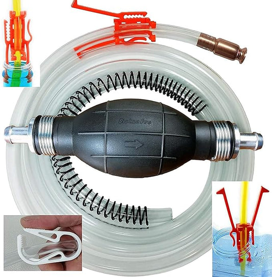 GasTapper Deluxe Siphon Pump for Gas, Diesel & Water - 8' Hose, 4 Gls/Min