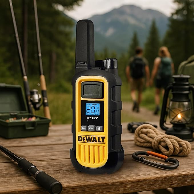 DEWALT FRS Walkie Talkies Long Range 2 Way Radio, 2 Watt, Waterproof & Rechargeable, 48 Pack with 8X Gang Chargers, 8DXFRS800-BCH6