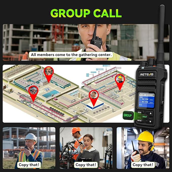 Retevis NR30S 2 Way Radio Long Range,Heavy Duty Two Way Radios with Shoulder Mic,IP67 Waterproof,2800mAh,Group Call,NOAA,Noise Canceling,Professional Walkie Talkies for Construction Supply(4 Pack)