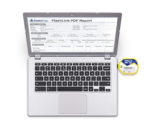 Deltatrak (10 Pack) 85 Days USB Temperature Data Logger Recorder in-Transit Trip Single Use Cold Chain PDF Logger
