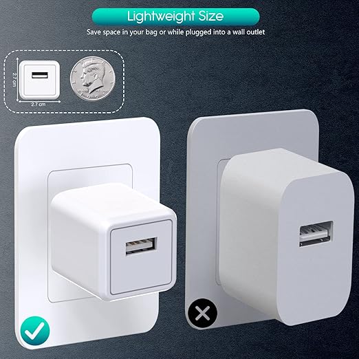 iPhone Charger,Extra Long 2 Pack 10FT Lightning Cable Cube i Phone 12 Charger Charging Transfer Cord Cable with USB Plug Wall Charge Block Travel Adapter for iPhone 14/13/12/11/SE2022/8/7/XS/XR/X/iPad