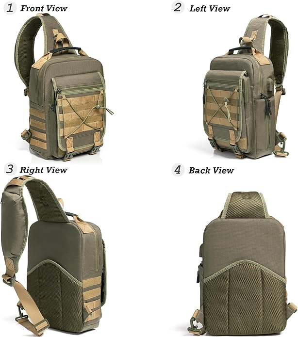 NICGID Tactical Military Backpack Daypack Molle Army Assault Pack Bug Out Bag Travel Fishing Hiking Trekking Rucksack