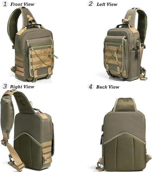 NICGID Tactical Military Backpack Daypack Molle Army Assault Pack Bug Out Bag Travel Fishing Hiking Trekking Rucksack