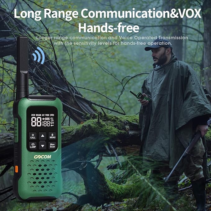 GOCOM G9 Waterproof Walkie Talkie for Adult Long Range, Floating Portable Two Way Radio, NOAA Weather Alert,SOS,Flashlight, Rechargeable 2 Way Raido for Adults (4 Pack)