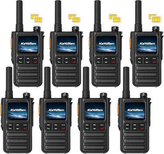 Lifetime Free Rapid GPS Unlimited Range Global Walkie Talkies – Long Range Two Way Radio, IP65 Waterproof, AI Noise Cancellation for Nationwide Outdoor, Logistics, Road Trips & Family (8-Pack)