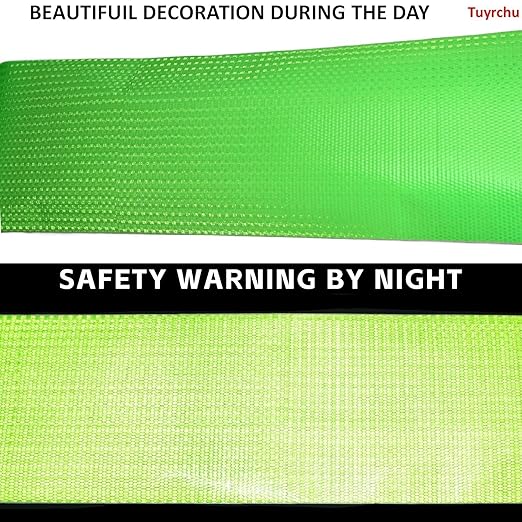 Industrial Reflective Tape Green 8 inch Wide, Outdoor Waterproof High Visibility Safety Warning Reflector Sticker Strips (68 feet)