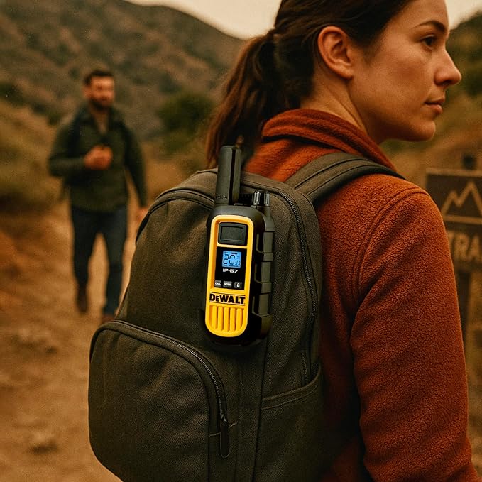 DEWALT FRS Walkie Talkies Long Range 2 Way Radio, 2 Watt, Waterproof & Rechargeable, 24 Pack with 4X Gang Chargers, 4DXFRS800-BCH6