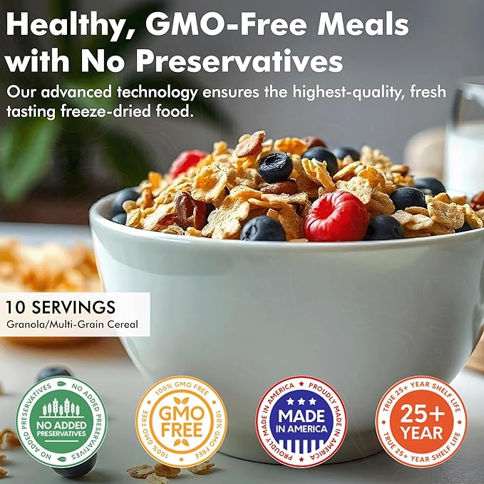 Numanna Family Pack Emergency Food Storage Bucket – 432 Servings, 60 lbs | 3-Months Survival Meal Kit for Long-Term Preparedness | Non-GMO Freeze-Dried Meals in Resealable Pouches | Healthy, Nutritious Everyday Food Supply | 25+ Year Shelf Life | Made ...
