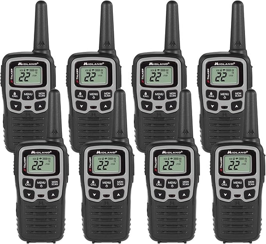 Midland X-TALKER T51BLKVP Two Way Radios 8-Pack