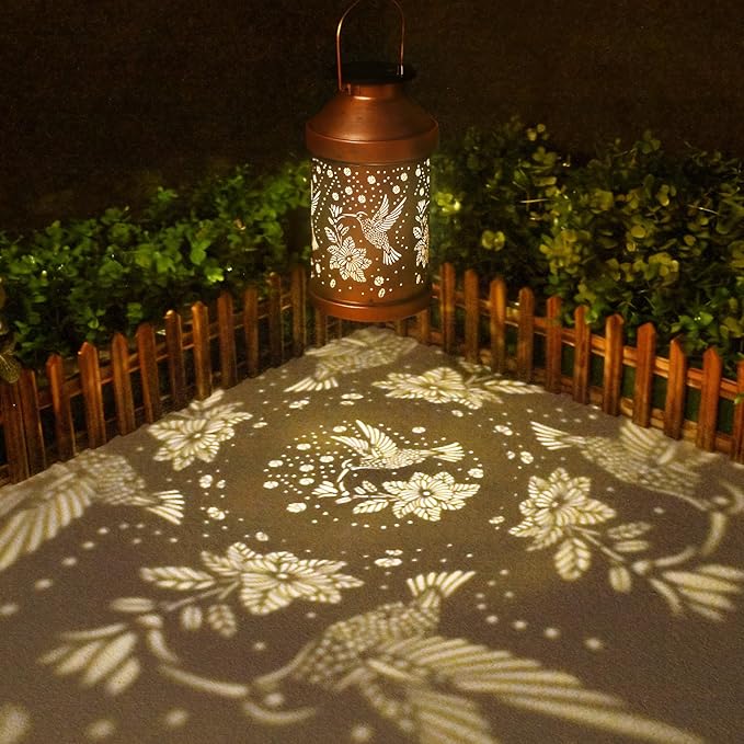 Christmas Gifts for Women Mom - Hummingbird Solar Lights Outdoor - Mothers Day Gifts, Solar Lanterns Outdoor Waterproof Garden Decor for Outside Patio, Outdoor, Yard, Lawn, Balcony