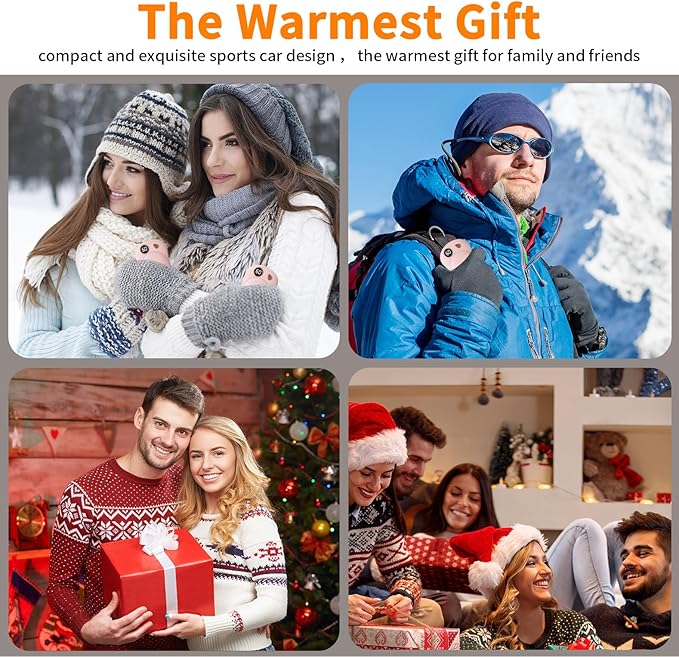 Hand Warmers Rechargeable 2 Pack, 10000mAh Electric Hand Warmers, Reusable Portable Pocket Heater, LED Display & 3 Levels, Gifts for Christmas, Outdoor, Golf, Travel, Hunting, Camping