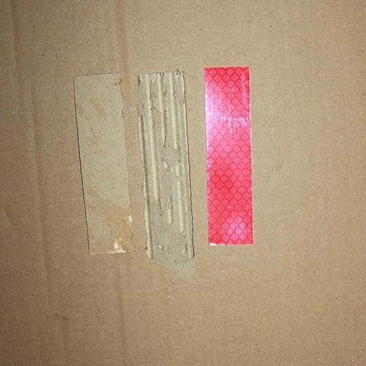 Non Fading Red Reflective Stickers 1 inch X 4 inch, Outdoor Waterproof High Visibility Warning Safety Adhesive Reflector Tape (50 Pcs)