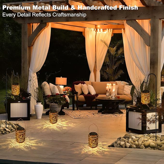 Hummingbird Solar Lanterns, Christmas Birthday Gifts for Mom, Grandma, Outdoor Waterproof Hanging Garden Decor for Patio, Yard