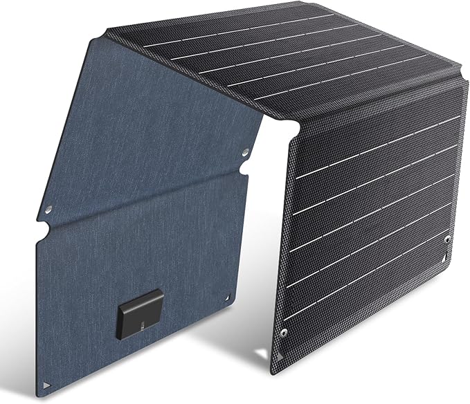 36W Portable Solar Panel, EFTE Foldable Solar Panel Charger IP65 Waterproof with 2 Outputs (USB-A Type-C) for Camping Hiking RV Outdoor Compatible with Mobile Phones Power Bank Camping Lamps
