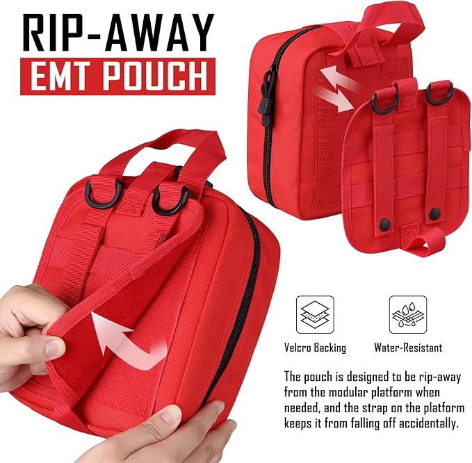 LIVANS 1000D First Aid Bag Empty Medical Ifak Pouch Molle EMT Pouches Rip-Away Tactical Military Trauma Emergency Medic Bag