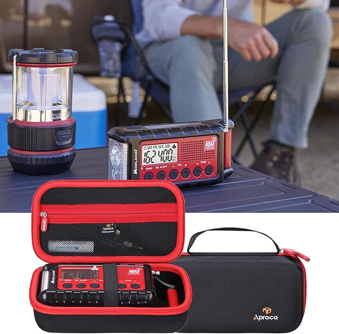 Aproca Case Compatible with Midland ER310 Emergency Crank Weather AM/FM Radio, Portable Hard Storage Bag for Accessories (Case Only)