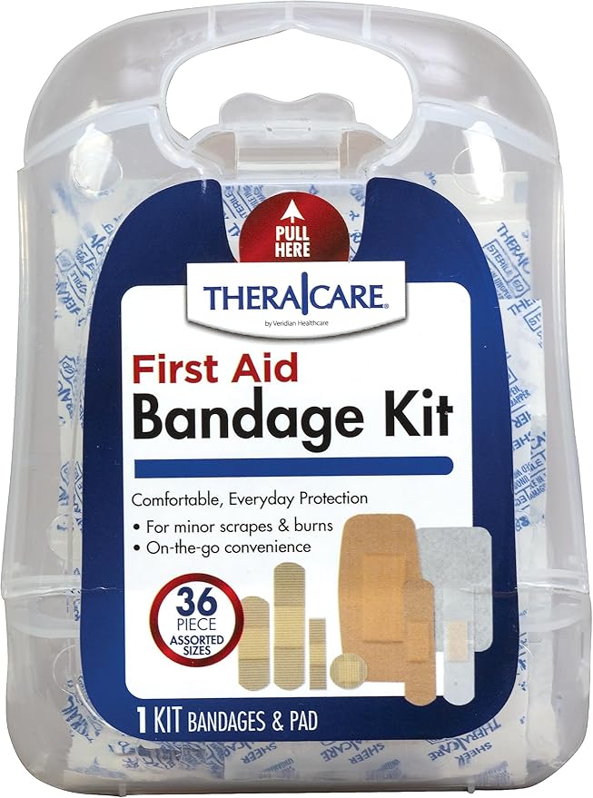Thera|Care First Aid Bandage Kit | Assorted, 36 Count