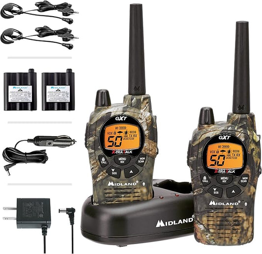 Midland GXT1050VP4 GMRS Radios - 6 Pack Bundle w/Headsets and Chargers