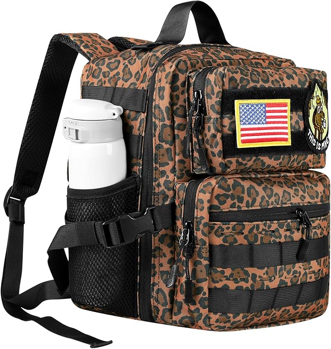 9L Mini Tactical Backpack for Men Women,Small Military Tactical Backpack for Sport,Gym,Hiking,Travel,Camping(Leopard)